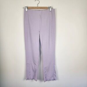 Lululemon Pants Ribbed Softstreme Zip High-Rise Flare‎ Cropped Lavender Size 8